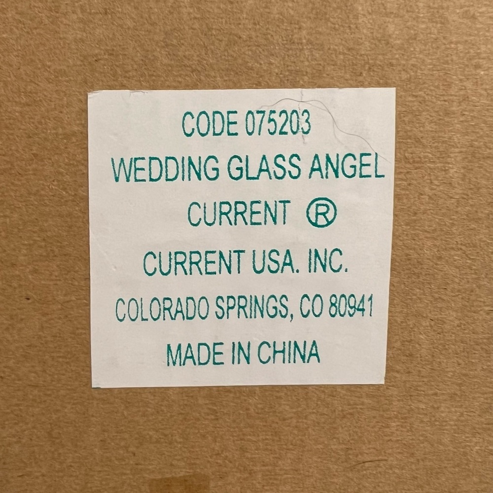 Current Wedding Glass Angel Ornament - Picture 7 of 9